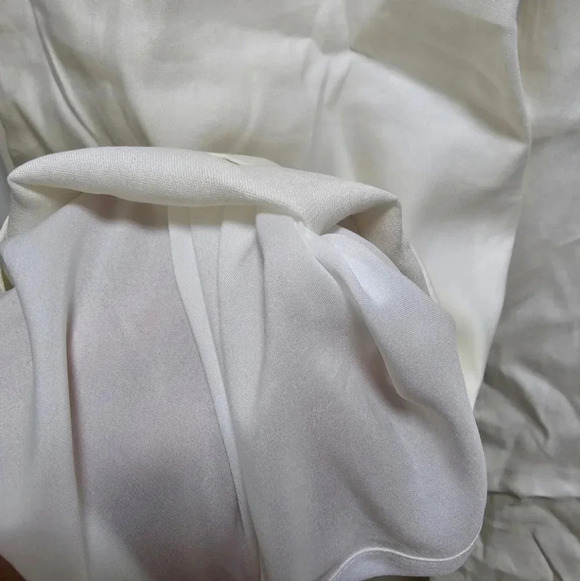 🥝HOST PICK🥝 Club Monaco Off White Wide Leg Trousers Pants Linen Blend Size M - Picture 14 of 14